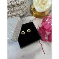 447 Złote kolczyki delikatne NA PREZENT STAL 316L