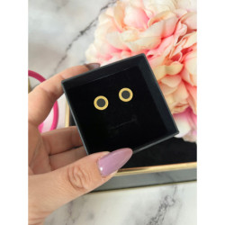 447 Złote kolczyki delikatne NA PREZENT STAL 316L