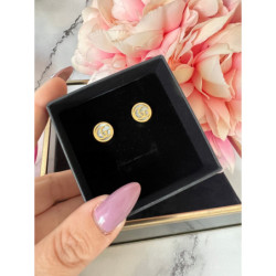 845 Złote kolczyki delikatne NA PREZENT STAL 316L