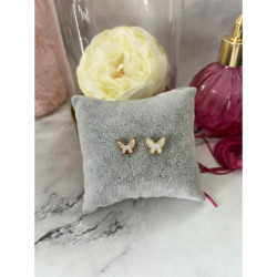 1134 Złote kolczyki wkrętki MOTYL MOTYLEK STAL 316