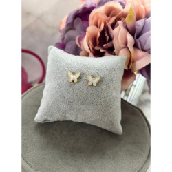 1134 Złote kolczyki wkrętki MOTYL MOTYLEK STAL 316