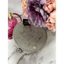 384 Złoty łańcuszek KONICZYNKA MASA PERŁOWA STAL