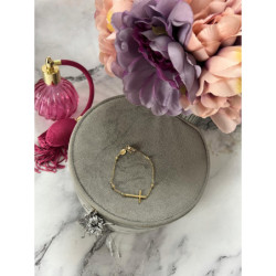 878 Złota bransoletka KRZYŻ KRZYŻYK stal 316L