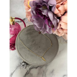 642 Złoty łańcuszek PIÓRKO PIÓRO STAL 316L