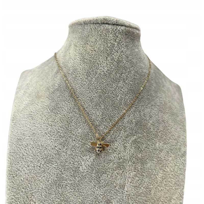 621 Złoty łańcuszek MUCHA CYRKONIE STAL 316L