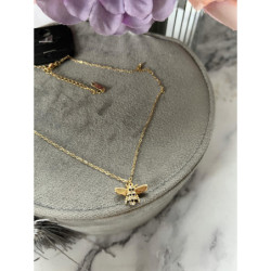 621 Złoty łańcuszek MUCHA CYRKONIE STAL 316L