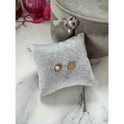 Złote kolczyki wkrętki ŁAPKI PIESKA STAL 316L