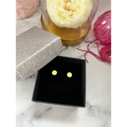 Złote kolczyki wkrętki ŁAPKI PIESKA STAL 316L