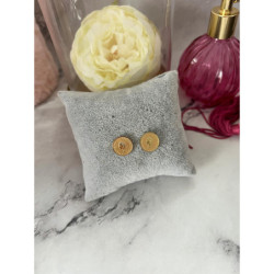 Złote kolczyki wkrętki MONETKI MONETY STAL 316L