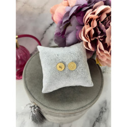 Złote kolczyki wkrętki MONETKI MONETY STAL 316L