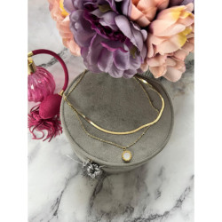 847 Złoty łańcuszek ZEGAR OCZKO ŻMIJKA STAL 316