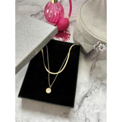 847 Złoty łańcuszek ZEGAR OCZKO ŻMIJKA STAL 316