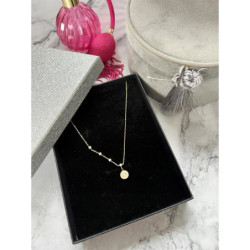 170 Złoty łańcuszek ZEGAR OCZKO CYRKONIE STAL 316