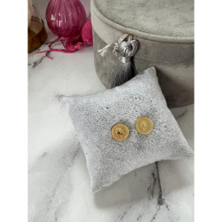 Złote kolczyki wkrętki MONETKI MONETY STAL 316L