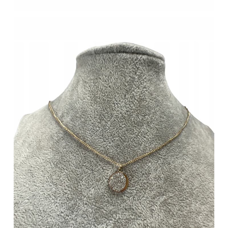 213 Złoty łańcuszek Cyrkonie kółko STAL 316L