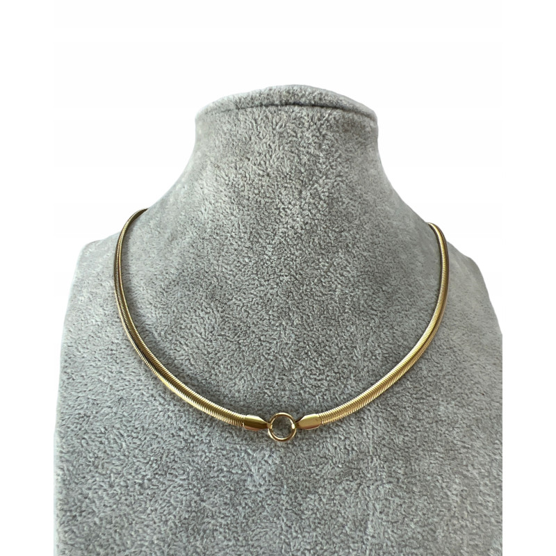 371 Złoty łańcuszek ŻMIJKA BLUEBERRY STAL 316L