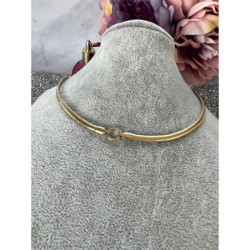 371 Złoty łańcuszek ŻMIJKA BLUEBERRY STAL 316L