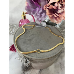 371 Złoty łańcuszek ŻMIJKA BLUEBERRY STAL 316L