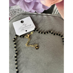 700 Różaniec naszyjnik Blueberry KRZYŻ KRZYŻYK