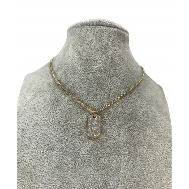 387 Złoty łańcuszek BLUEBERRY NIEŚMIERTELNIK STAL