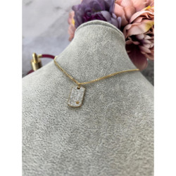 387 Złoty łańcuszek BLUEBERRY NIEŚMIERTELNIK STAL