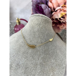 486 Złoty łańcuszek BLUEBERRY SKRZYDŁA STAL 316L