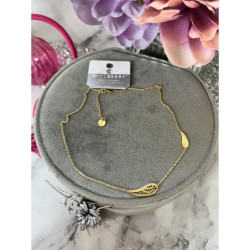 486 Złoty łańcuszek BLUEBERRY SKRZYDŁA STAL 316L