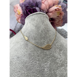 969 Złoty łańcuszek BLUEBERRY SKRZYDŁA STAL 316L