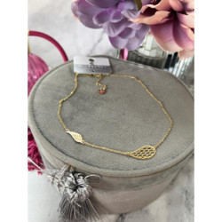 969 Złoty łańcuszek BLUEBERRY SKRZYDŁA STAL 316L