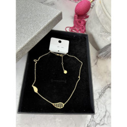 969 Złoty łańcuszek BLUEBERRY SKRZYDŁA STAL 316L