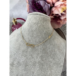 649 Złoty łańcuszek BLUEBERRY MAMA STAL 316L