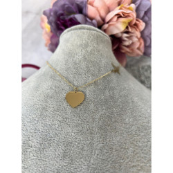 664 Złoty łańcuszek BLUEBERRY SERCE LINIA ŻYCIA