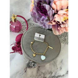 558 Złota bransoletka BLUEBERRY SERCE stal 316L