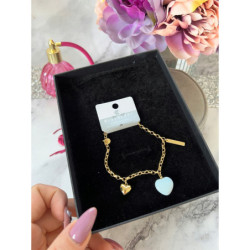 558 Złota bransoletka BLUEBERRY SERCE stal 316L