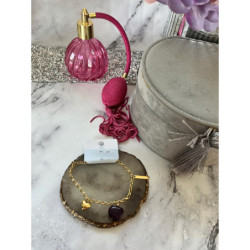 278 Złota bransoletka BLUEBERRY SERCE stal 316L