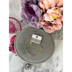 796 Złota bransoletka BLUEBERRY SERCE stal 316L