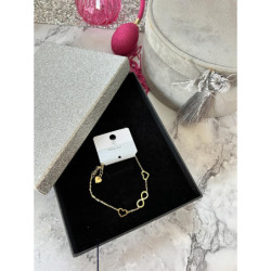 796 Złota bransoletka BLUEBERRY SERCE stal 316L