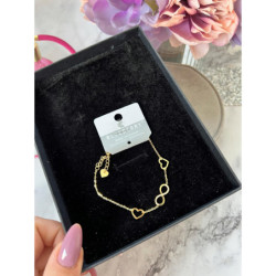 796 Złota bransoletka BLUEBERRY SERCE stal 316L