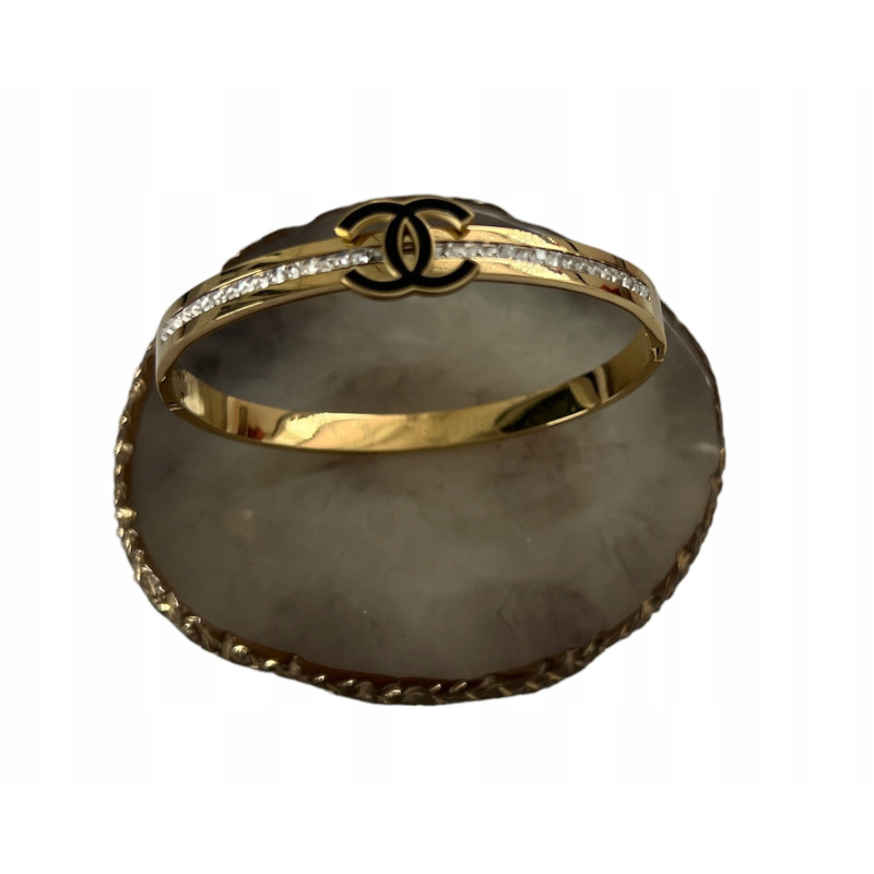 1109 Sztywna bransoletka złota NA PREZENT STAL 316