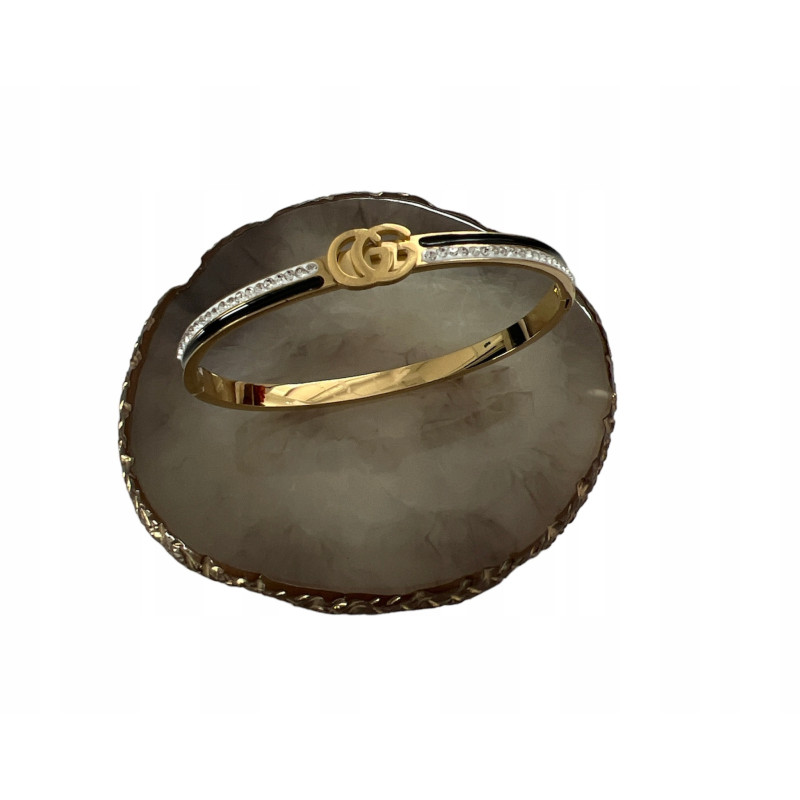 1027 Sztywna bransoletka złota NA PREZENT STAL 316