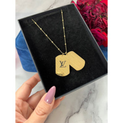 563 Złoty łańcuszek celebrytka NIEŚMIERTELNIK STAL