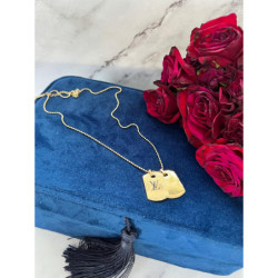 176 Złoty łańcuszek celebrytka NIEŚMIERTELNIK STAL