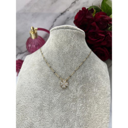 656 Złoty naszyjnik KONICZYNKA CYRKONIE STAL 316L