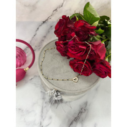 107 Złoty naszyjnik SERCE SERDUSZKO CYRKONIE STAL