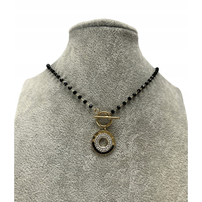 981 Naszyjnik różaniec KORALIKI KÓŁKO STAL 316L