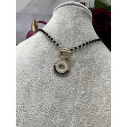 981 Naszyjnik różaniec KORALIKI KÓŁKO STAL 316L