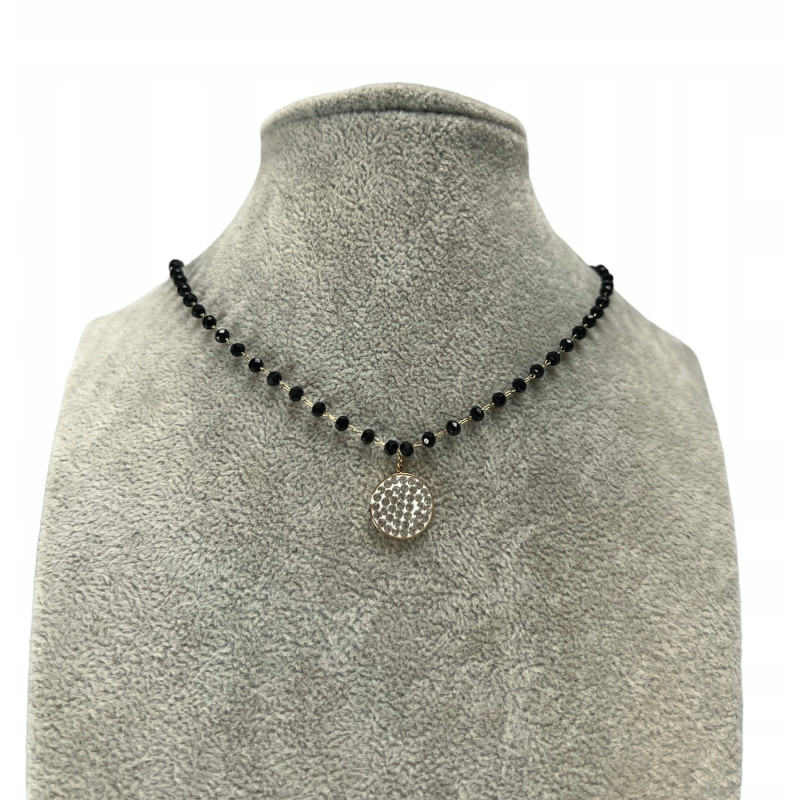 561 Naszyjnik różaniec KORALIKI KÓŁKO STAL 316L