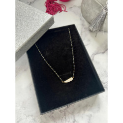 574 Naszyjnik różaniec KORALIKI PIÓRKO STAL 316L