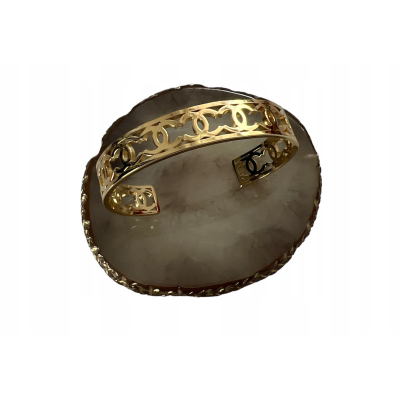 373 Sztywna bransoletka złota NA PREZENT STAL 316