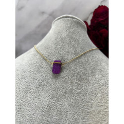 302 Złoty naszyjnik KAMIEŃ SOPELEK AMULET TALIZMAN